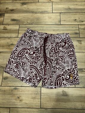 Colosseum Arizona State Sun Devils Swim Shorts Mens XXL Maroon Tribal Print